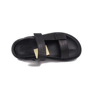 <span class=keywords><strong>Sandales</strong></span> décontractées noires en <span class=keywords><strong>cuir</strong></span> pour <span class=keywords><strong>hommes</strong></span>, modèle 2026, à enfiler, couleur personnalisable, respirantes, plates, avec semelle intérieure en caoutchouc, style California - Product Image 4