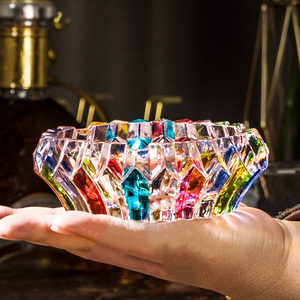 Cenicero de cristal de aspecto alto barato decoración de la sala de estar del hogar cenicero de vidrio de color personalizado Retro - Product Image 3