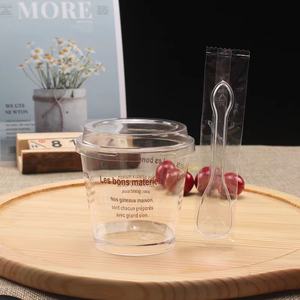 Contenedores desechables transparentes para helado y Mousse con tapas para decoración de postres de boda, vasos de plástico para postres - Product Image 6