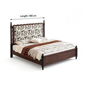 Letto con piattaforma morbida in legno massello di frassino, stile Mid-Century Modern, misura Twin/Twin XL, ecologico, resistente e confortevole per la camera da letto - Product Image 4