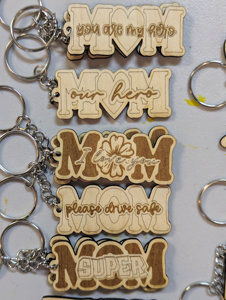 Llaveros de Madera Personalizados al por Mayor, Ecológicos, Duraderos y Portátiles, con Grabado Láser, para Regalos de Bodas y Cumpleaños - Product Image 2