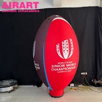 Base décorée gonflable pour le rugby, pour match de football