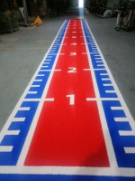 Tapis de sol en gazon artificiel PE PP pour exercices d'agilité, tapis de sprint avec échelle numérotée et logo personnalisé