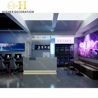 Stand de jeu personnalisé avec éclairage LED pour centre de gaming e-sportif