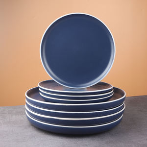 Plato de Postre de Gres de Alta Calidad a Precio de Fábrica, Platos de Cena de Cerámica Coloridos Personalizados - Product Image 4