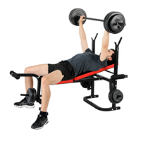 Banc de musculation multi-usages pliable et réglable en métal sans poids, équipement de musculation portable avec logo personnalisé
