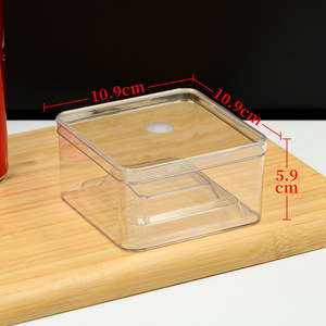 Boîte carrée de qualité alimentaire pour animaux de compagnie, résistante aux chutes, avec coins arrondis et fond concave, boîte à biscuits personnalisée avec points occidentaux - Product Image 4
