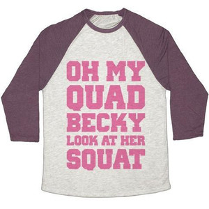 Oh My Quad Becky Look at Her Squat Unisex Tri-Blend <b>Baseball</b> <b>Tee</b> - Product Image 2
