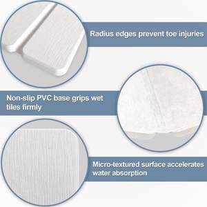 60*39cm Tapis de salle de bain en pierre absorbant pliable en diatomite de qualité alimentaire de haute qualité pour chiens et salle de bain - Product Image 5
