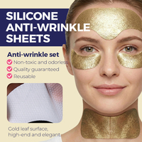 Patchs anti-rides en silicone doré, masque liftant pour le cou, patchs pour les yeux, logo personnalisé