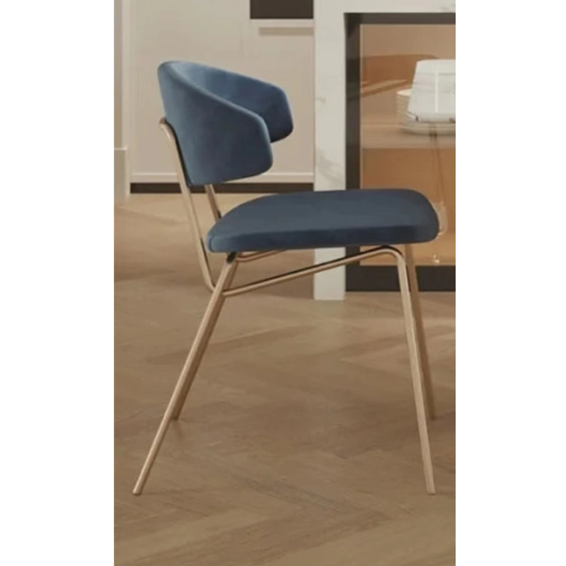 Golden legs + tech leather blue