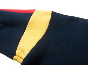 Streetwear de lana de cuello redondo de las mujeres de Color de contraste de Sudadera con capucha de manga empalme suéter para hombres de diseñador - Product Image 5