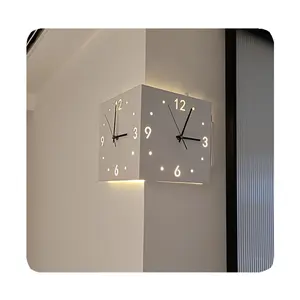 Lampu dinding tempat tidur Nordic baru lampu dinding Sensor jam pengisi daya lampu dinding Modern lampu dinding logam ruang tamu plastik LED PVC persegi 80 50000