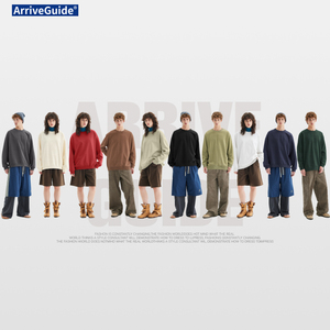 Felpa Unisex Oversize a Collo Tondo in Cotone 100% French Terry 350GSM di Alta Qualità, Casual, Tinta Unita, Primaverile, con Spalle Scese - Product Image 4