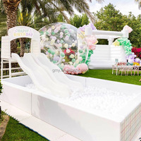 Double glissière en plastique pour bébé avec fosse à balles