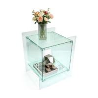 Table en acrylique de style moderne, vente en gros d'usine, mobilier transparent en acrylique pour café, produits en plastique