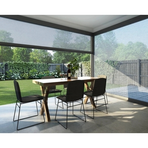 Stores enrouleurs motorisés solaires extérieurs toutes saisons, imperméables, résistants au vent, pare-soleil <span class=keywords><strong>pour</strong></span> pergola et serres - Product Image 1
