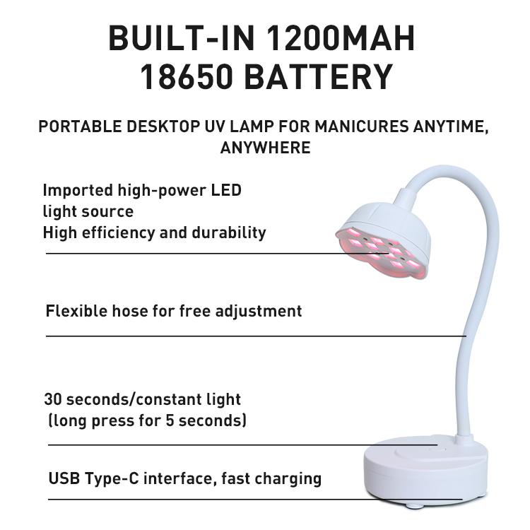 Lampe UV portative AT-LFM-029A pour la manucure