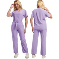 Conjunto de Uniforme Médico Separable de Tela Dobby Elástica de Secado Rápido, Popular en TikTok, Unisex, para Hospitales Veterinarios