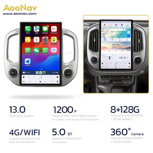 วิทยุติดรถยนต์หน้าจอแนวตั้ง 128GB สำหรับ Chevrolet Colorado GMC Canyon ปี 2014-2018 เครื่องเล่น Android Carplay มัลติมีเดีย ระบบนำทาง GPS - Product Image 4