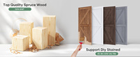 Porte intérieure moderne à 4 panneaux, pré-encadrée, ignifugée, insonorisée et résistante à l'humidité pour chambre et salle de bain