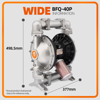 GODO Fabricant BFQ-40P de pompes pneumatiques à membrane en acier inoxydable Pompe industrielle 304 à double air chimique