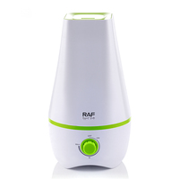 Humidificateur d'air domestique RAF R.12001 20W 2.2L, sortie de brume large spectre, réglage infini de la brume, hydratant d'air pour chambre, maison, bureau