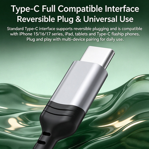หูฟังเกมมิ่งแบบมีสาย Type-C พร้อมระบบควบคุม EQ, หูฟังดิจิตอล DAC สำหรับ Android และ iPhone 17 - Product Image 4