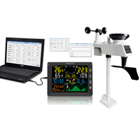 Station météo FT0205 Thermomètre hygromètre sans fil intérieur extérieur Prévisions météorologiques Pluviomètre Anémomètre Interface PC
