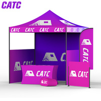 Carpa Elástica Personalizada con Impresión a Color CATC para Eventos, Carpa para Exteriores, Carpa para Ferias Comerciales y Publicidad