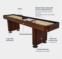Planche à glissière en bois massif de haute qualité, table de jeu de boules, fabrication de précision pour le divertissement à domicile et l'utilisation commerciale dans les bars