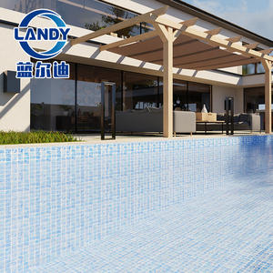 Landy Doublure de <span class=keywords><strong>piscine</strong></span> <span class=keywords><strong>rectangulaire</strong></span> en PVC bleu de 1,5 mm d'épaisseur 1,8x25m Imperméable Résistant au chlore Résistant aux UV Antidérapant - Product Image 6