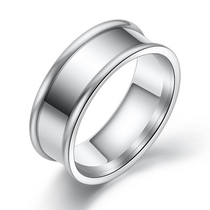 Anillo de Titanio y Acero Inoxidable para Hombre, 8MM, Geométrico, Liso, Minimalista, Joyería de Moda, Regalo - Product Image 1