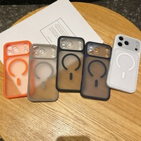 Coque de téléphone magnétique à sensation de peau mate pour iPhone 17 Pro Max, étui de protection anti-rayures en PC et TPU