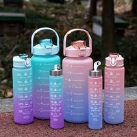 Bouteille d'eau sport en Tritan de haute qualité, résistante à la chaleur, anti-corrosion, avec logo personnalisé, pour boire directement, camping, lot de 3 pièces