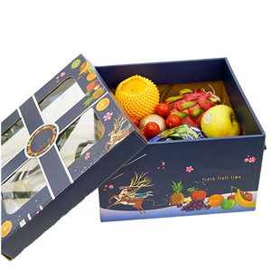 Embossed Rigid Boxes <b>Corrugated</b> Board Recyclable Premium Eco Friendly Agriculture Corn Fruit Gift Packaging - Product Image 1