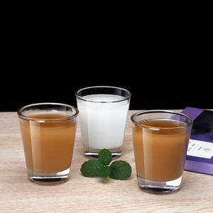 Tazza piccola trasparente in vetro da 1.5 once di vetro stampato stampato di alta qualità - Product Image 2