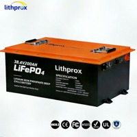 Batterie LiFePO4 rechargeable 38,4V 200Ah Grade A 6000 Deep Cycle pour voiturette de golf avec BMS intelligent Bluetooth, borne M8, CE RoHS IP67, OEM ODM