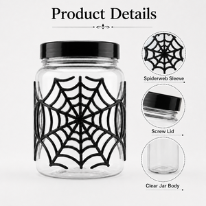 Contenitore in Plastica Trasparente a Forma di Ragnatela per Caramelle di Halloween, Personalizzabile OEM, con Coperchio per Forniture per Feste - Product Image 3