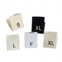 Étiquettes d'entretien autocollantes personnalisables numériques sérigraphiées en satin, en rouleau rectangulaire, pour vêtements, chaussures et sacs