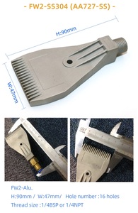 SS 1/4 "727 Khí Nén Gió Máy Bay Phản Lực Phun Vòi Phun Tác động Cao Phẳng Fan Air Vòi Phun SS Vòi Phun - Product Image 5