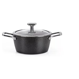 Casseruola Alluminio antiaderente (24cm) con coperchio ARMONIA FINEGRES Nero 0015392052 - Product Image 1