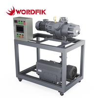 Estación de Vacío Rotativa de Paletas Selladas al Aceite Wordfik de 300m³/h con Controlador PLC para Máquina de Recubrimiento