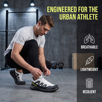 Chaussures de sport respirantes en mesh pour hommes, légères, décontractées, semelle en caoutchouc, chaussures de marche modernes, chaussures de travail