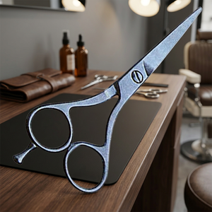 ASAP Professional Customized Logo Hair Cutting Set Stainless Steel Salon <b>Scissors</b> <b>Left</b> <b>Handed</b> Long Handle Sharp Blade Tip Matt - Product Image 2