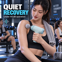Pistolet de massage à percussion OEM ODM 10 mm avec 6 vitesses et 4 têtes, appareil portable de récupération musculaire pour la gym, le fitness et l'utilisation après l'entraînement