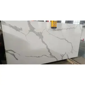 Calacatta quartz buatan batu lempengan