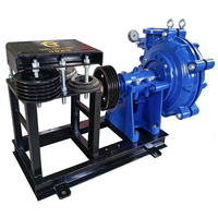 Pompa Cuci Pasir Paduan Krom Tinggi Pompa Transfer Slurry Pompa Listrik Industri 7.5 HP Motor Tiga Fasa Sambungan Flens
