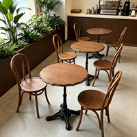 Meubles commerciaux sur mesure, hôtel, café, restaurant, table basse moderne en bois massif, chaises de bistrot en rotin
