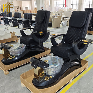 <span class=keywords><strong>Fauteuil</strong></span> de pédicure électrique moderne et luxueux avec base noire, fonction de massage inclinable et éclairage intégré pour soins <span class=keywords><strong>des</strong></span> <span class=keywords><strong>pieds</strong></span> et spa - Product Image 1